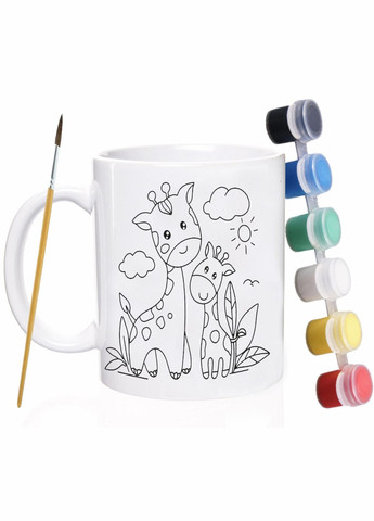 Набор для детского творчества Жирафа #01 / раскраска для детей / 330 мл белая No Brand (316122843)