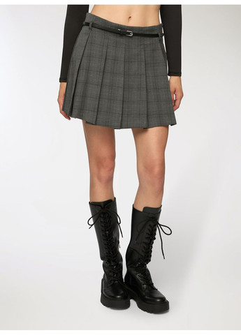Серая в клетку юбка жен Terranova
