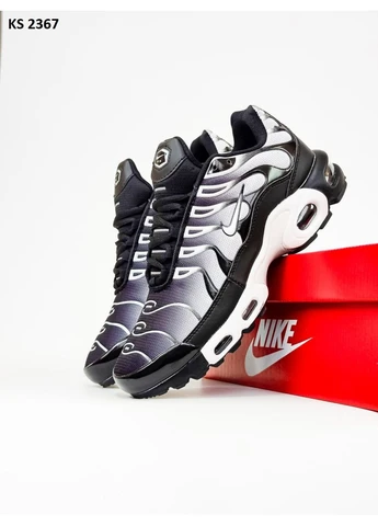 Білі літні кросівки nike air tn max plus black white найк аір макс тн плюс No Brand
