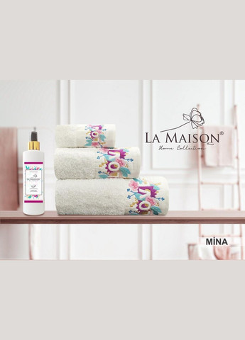 Подарунковий набір рушників La, 3 шт. з ароматом Mina Maison білий