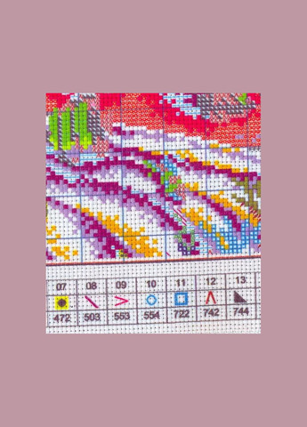 Набор для вышивания по нанесённой на канву схеме "Dolphin". AIDA 14CT printed 36*36 см Joy Sunday (313612970)