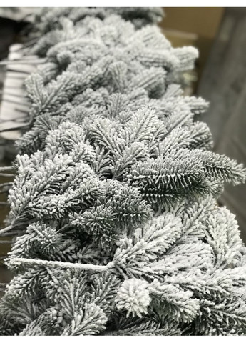 Гілка хвойна SGH Premium лита 53 см зелена засніжена (упаковка 16 шт.) HVOYA (370439153)