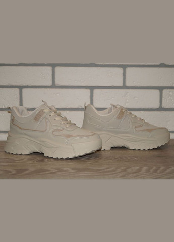Кроссовки женские демисезонные темно-бежевые Lilin Shoes темно-бежевые демисезоны (316306985)