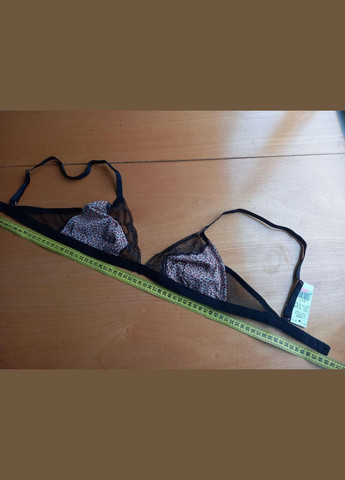 Чёрный топ бюстгальтер лео с кружевом без косточек размер 70с 6511431 этам Etam полиамид