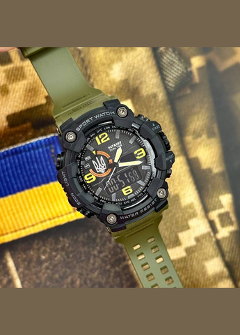 002AGUASI Тризуб срібло Зелені + Коробка. Patriot (341334024)