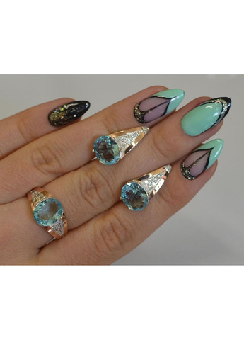 Срібний набір зі вставками з золота Silver Style (367268379)