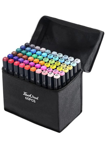 Набір двосторонніх скетч маркерів для малювання Touch 60 шт (HA-223) No Brand (334011190)