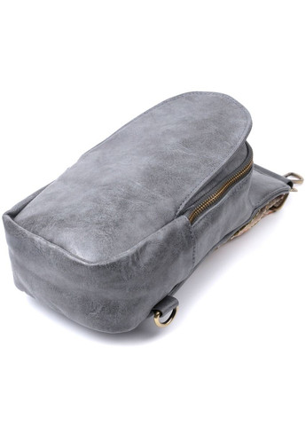 Сумка через плечо из экокожи Vintage с потайным карманом серого цвета (sku_22792) No Brand (329853155)