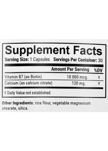 Biotin 10000 mcg 30 Caps En`vie Lab (302654102)