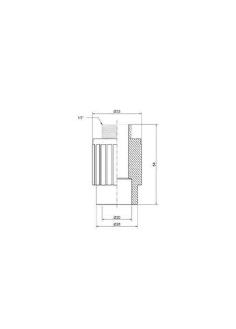 Муфта 1/2" d=20мм поліпропіленова 1/2"З для поліпроп. труб (DSB3015) Thermo Alliance (365736536)