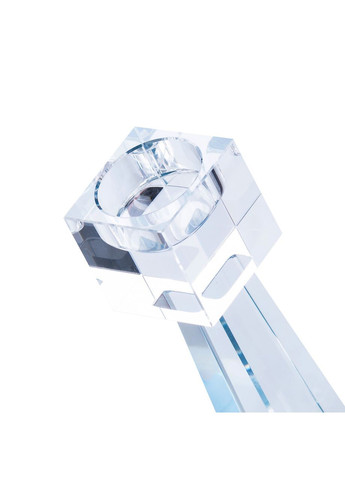 Скляний підсвічник 20.5 (см) квадратний на 1 свічку TS Kitchen (326066682)