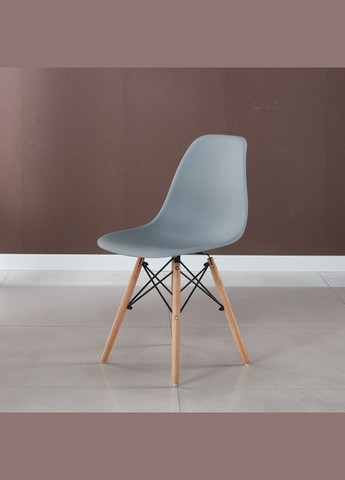 Крісло для кухні на ніжках В-173 FULL KD сіре (2шт) Bonro (341533422)