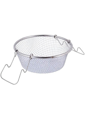 Кастрюля-фритюрница 4л углеродистая сталь для жарки и варки с пароотводом сетка для фритюра Kamille (368988566)