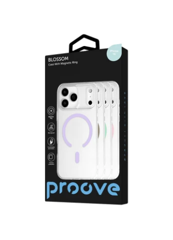 Чехол Blossom Case с магнитным кольцом iPhone 16 Black Proove (377993518)