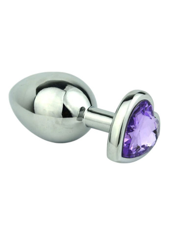 Анальна пробка металева з каменем у формі серця іграшка для анального сексу China (317747563)