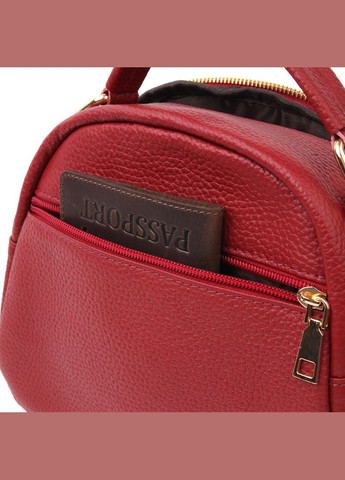 Сумка женская через плечо кожаная 20689 Красная Vintage (302008846)