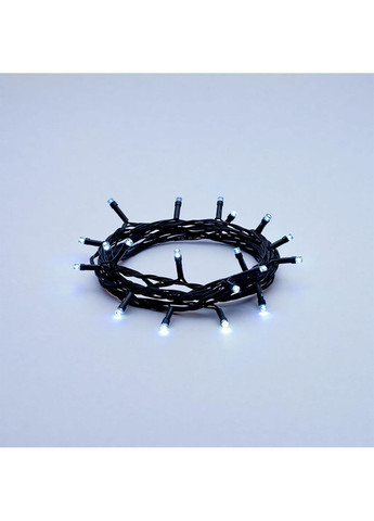 Новорічна гірлянда 18 м 180 LED чорний провід світлодіодне освітлення для дому та офісу біле світло Garlando (370432664)