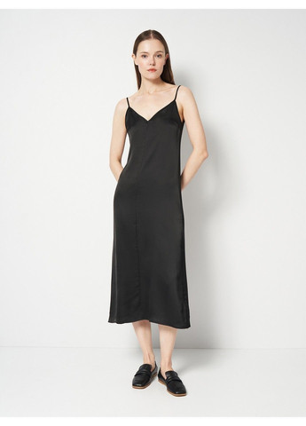 Чорна коктейльна сукня H&M однотонна