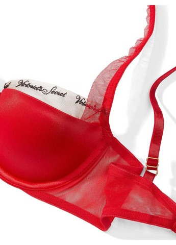 Красный бюстгальтер smooth logo embroidery lightly lined balconette bra красный Victoria's Secret
