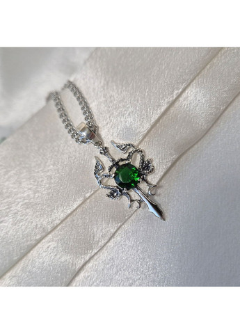 Серебряная Подвеска Оберег Амулет Меч с Драконами Черненное серебро 925 пробы 93482з 4.80г No Brand (349758494)