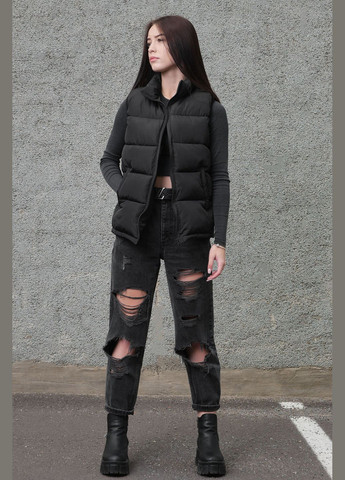 Женская пуховая безрукавка черного цвета Without (305574646)