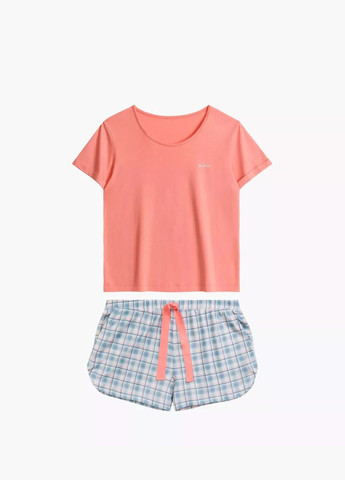Коралловая всесезон женская пижама футболка + шорты Atlantic