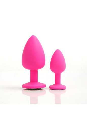 Анальная пробка М 3,5 см Silicon M Crystal средняя силиконовая с камнем No Brand (303898140)