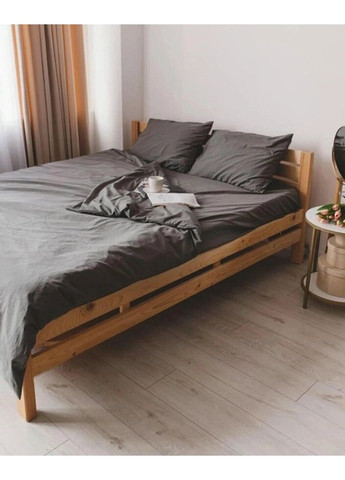 Постельное белье двуспальное Home Вареный хлопок 20469 180х215 см темно-серое DUSHKA (327790611)