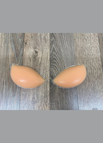 Вкладыши силиконовые пушап 12,5*7*2,5см бежевые телесные пуш ап в бюстгальтер No Brand 7468 (291413305)