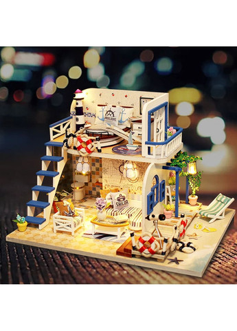 Румбокс Домик у моря Blue Coast интерьерный конструктор DIY mini house М032 No Brand (362453238)