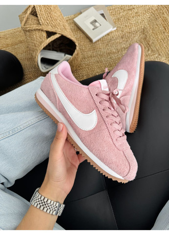 Рожеві Осінні кросівки чоловічі nike cortez pink / white найк кортез No Brand