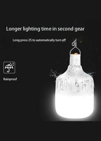 Портативная лампа для кемпинга подвесной аккумуляторная фонарь на крючке цвет белый Digital (315889594)