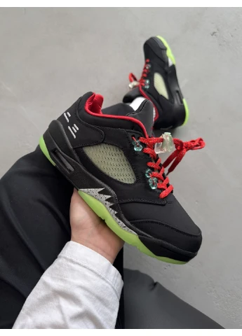 Чорні air jordan 5 retro low wf black демісезон Nike 142896