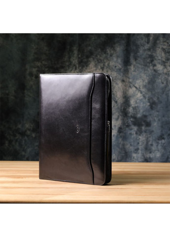 Оригинальная папка с блокнотом из гладкой натуральной кожи 20850_1 (1278L nero) Черный Tony Perotti (362046801)