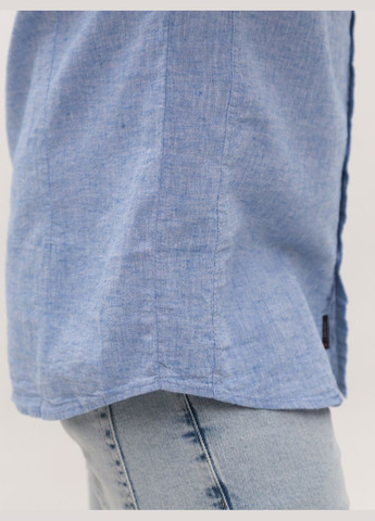 Светло-синяя повседневный рубашка однотонная Jean Piere