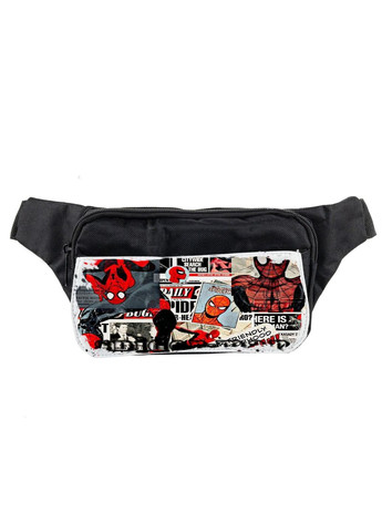 Сумка на пояс (через плечо) бананка, Марвел, унисекс, 14*22 см #0003 черный No Brand (316122055)