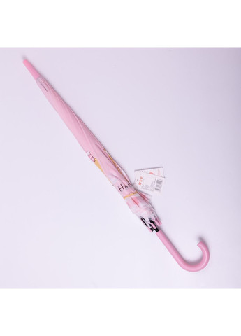 Розовый классический детский зонт-трость полуавтомат из полиэстера прочный надежный 8 спиц диаметр 94 см hp-23-11p Yiwu (369142867)