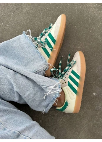 КРОССОВКИ ЖЕНСКИЕ ADIDAS SAMBA X WALES BONNER GREEN АДИДАС САМБА ЗЕЛЕНЫЕ No Brand зелёные демисезоны (392019979)