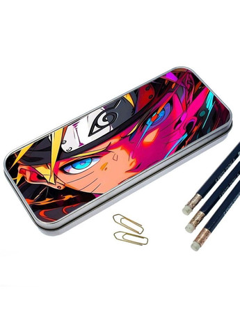 Пенал школьный для мальчика и девочки металлический Наруто #002 7*18 см Silver No Brand (309159072)