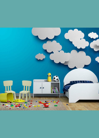 3D фотошпалери "Білі хмари в блакитному небі" No Brand (316311116)