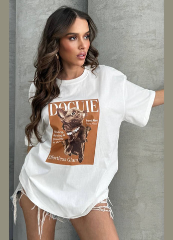 Женская белая футболка No Brand - (333035299)