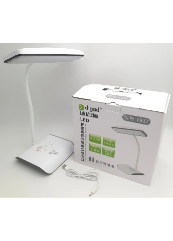 Настольная LED Лампа гибкая 35см сенсорная светодиодная 4W аккумуляторная (съемный 2x18650 6000mAh) 3000-6000K 1937 Digad (383040190)