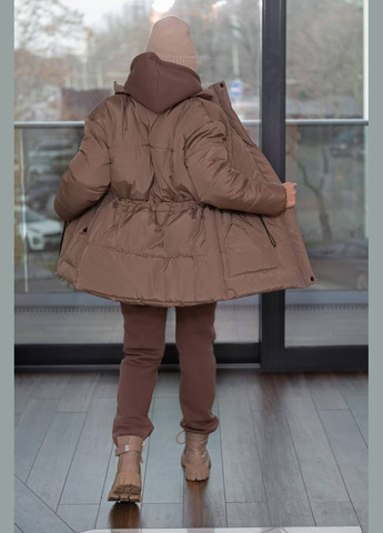 Бежевая женская курточка цвет мокко р.42/44 449523 New Trend