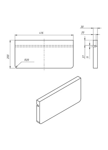 Полочка для полотенцесушителя Авангард, Largo и Avalon, карамельный дуб 21-005620-4220 Navin (267495686)