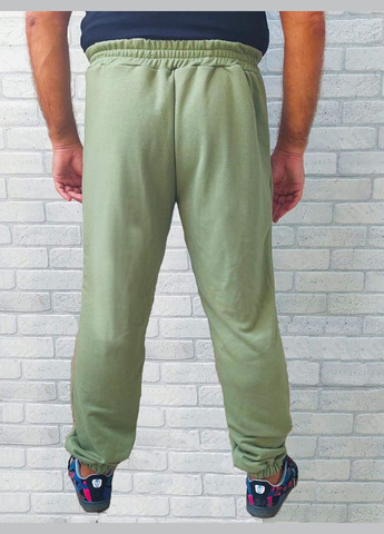 Чоловічі штани джогери великого розміру накат пума, батал (колір олива), тринитка петля, дуже гарної якості No Brand (315338930)