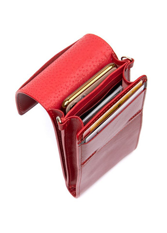 Сумка жіноча шкіряна через плече гаманець 11441 Червоний Grande Pelle (302008901)