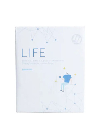 Чашка порцелянова 500 мл із кришкою Блакитна HP7194BL Jooki (358706525)