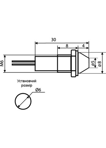 Сигнальная арматура AD22C-6 зеленая 220V AC A0140030100 Аско-Укрем (346086919)