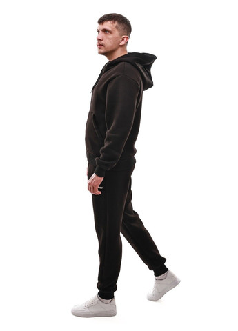 Чорний зимній костюм спортивний чоловічий No Brand