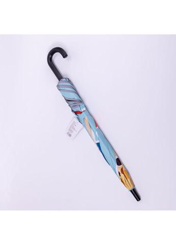 Комбинированный детский зонт-трость механический 90 см, голубой Yiwu (362135782)